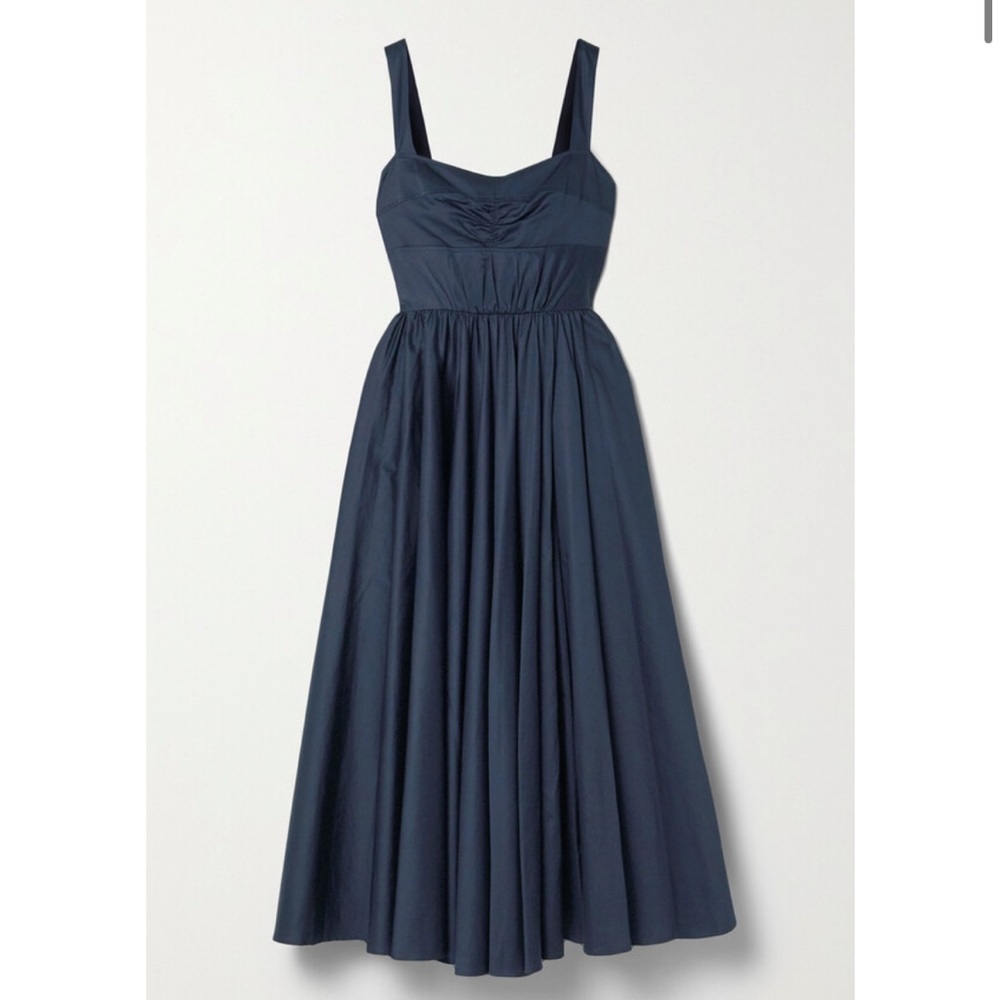 Jason Wu gathered midi navy dress